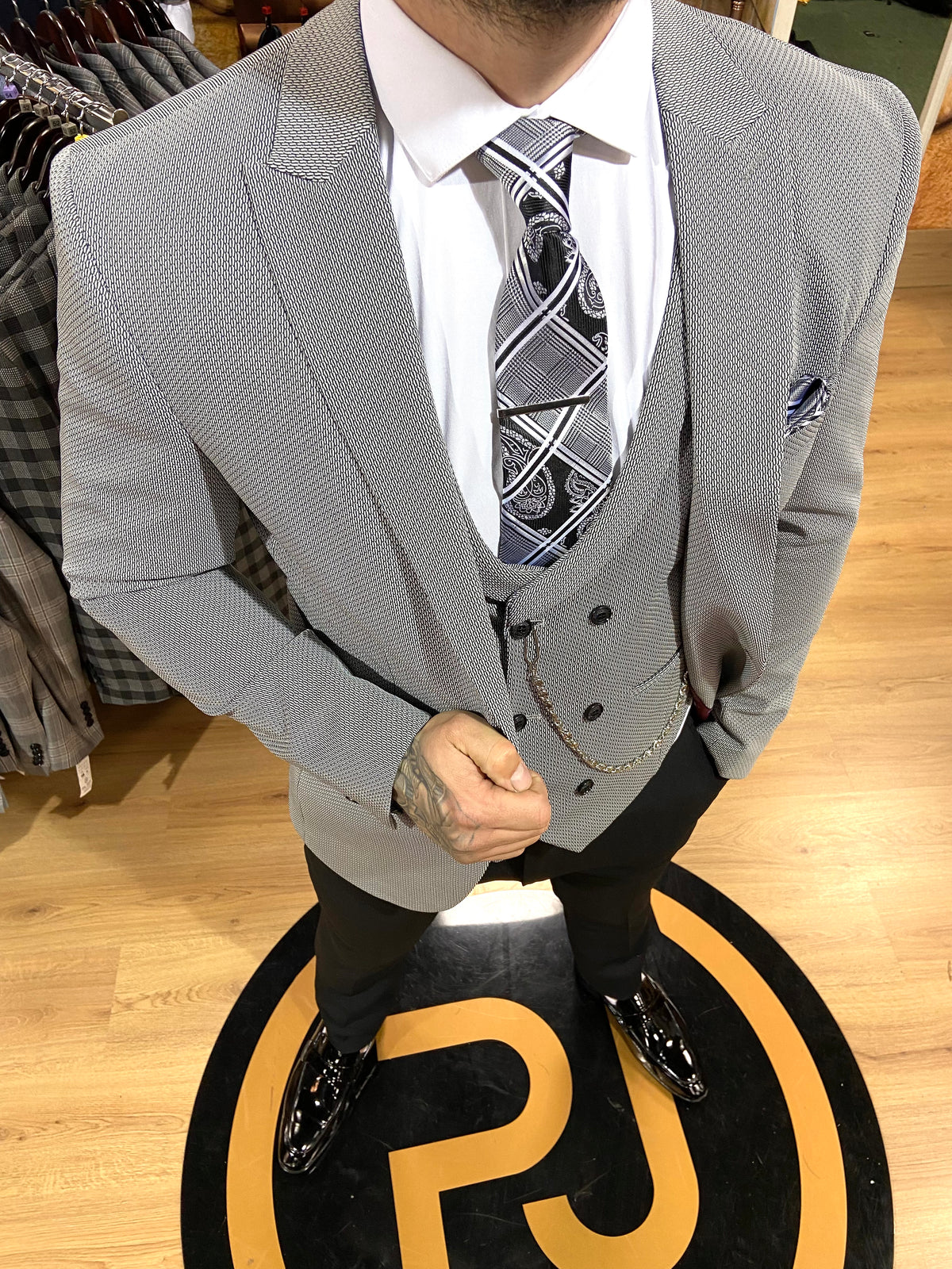 Bruno 1 - Grey 3 Piece Suit
