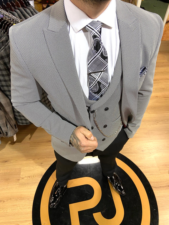 Bruno 1 - Grey 3 Piece Suit