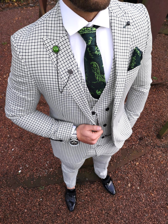 Valentino - Green/White 3 Piece Suit
