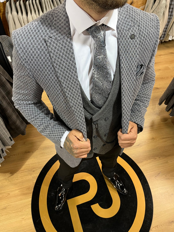 Lineker - Charcoal Grey 3 Piece Suit