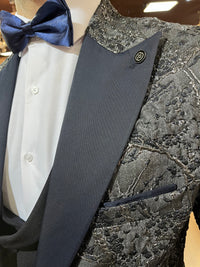 Belluno - Grey/Silver/Blue 3 Piece Suit no
