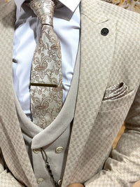 Robson - Cream/Beige 3 Piece Suit