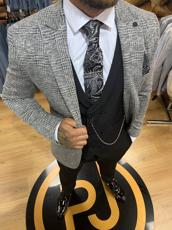 Bebeto - Grey/Black 3 Piece Suit