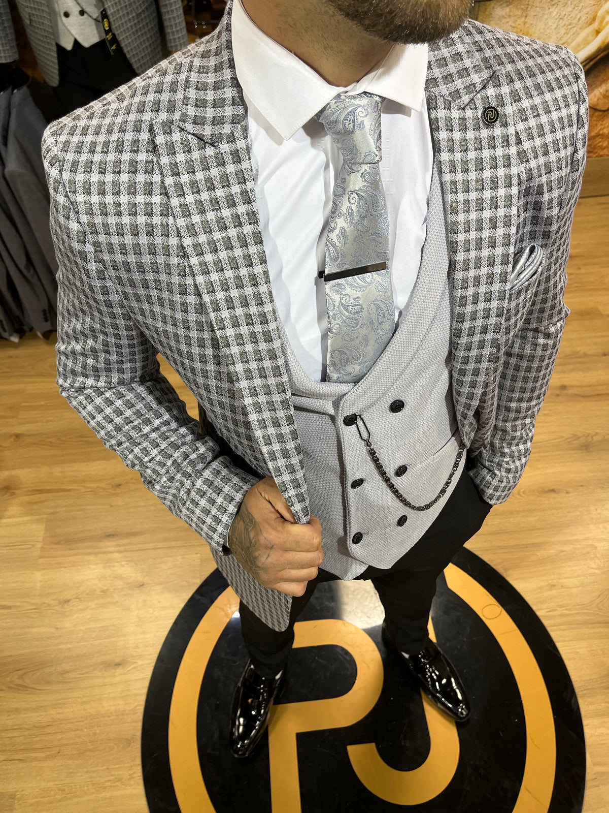 Puyol - Grey Slate 3 Piece Suit