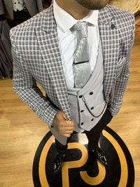 Puyol - Grey Slate 3 Piece Suit