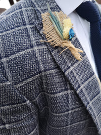 Hampton - Navy/Cream 3 Piece Suit