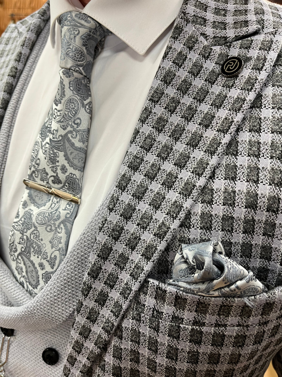 Puyol - Grey Slate 3 Piece Suit