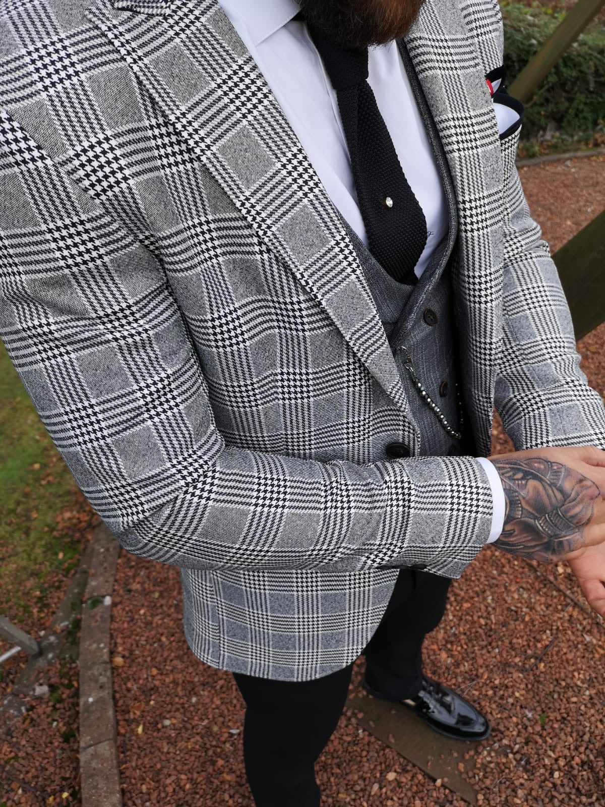 Reggie - Grey/Black 3 Piece Suit