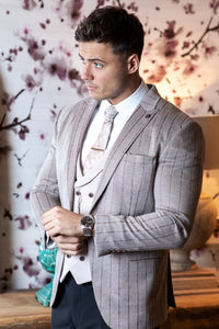 Dettori - Beige/Cream 3 Piece Suit