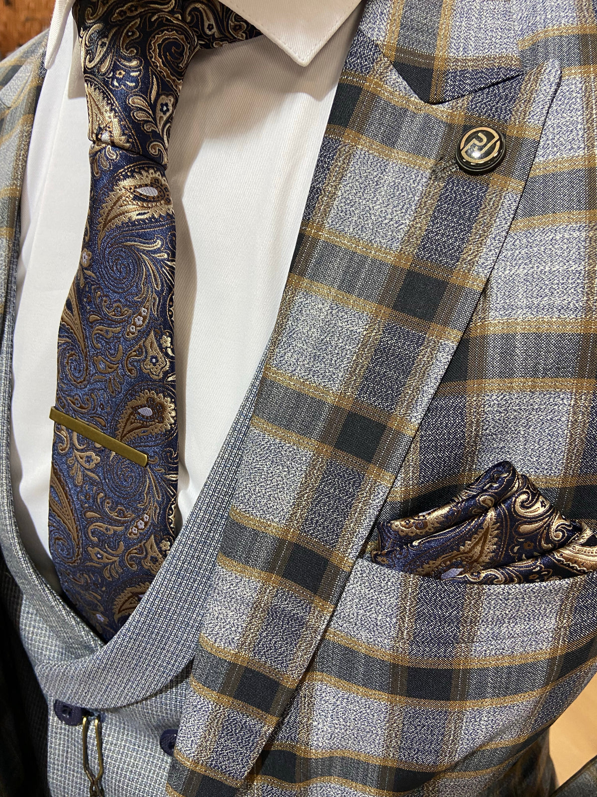 Anton - Navy/Blue 3 Piece Suit