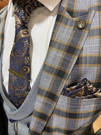 Anton - Navy/Blue 3 Piece Suit
