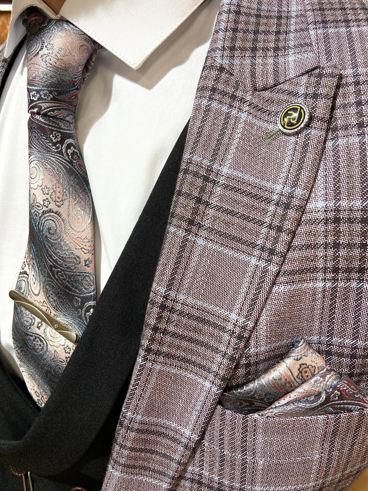 Bowie - Lilac/Blue 3 Piece Suit