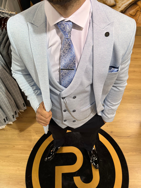 Greaves - Baby Blue 3 Piece Suit