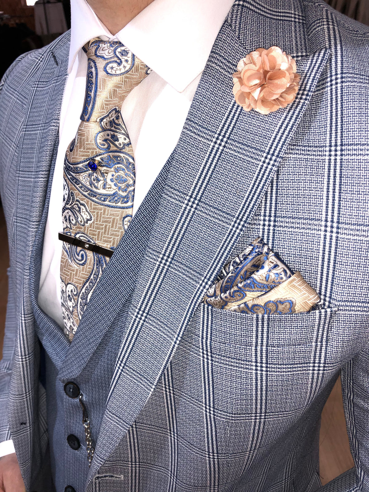 Napoli - Blue 3 Piece Suit