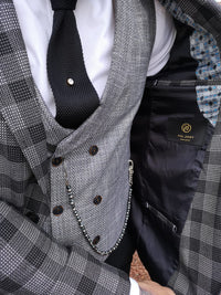 Lencho - Grey/Black 3 Piece Suit
