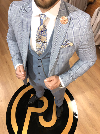 Napoli - Blue 3 Piece Suit