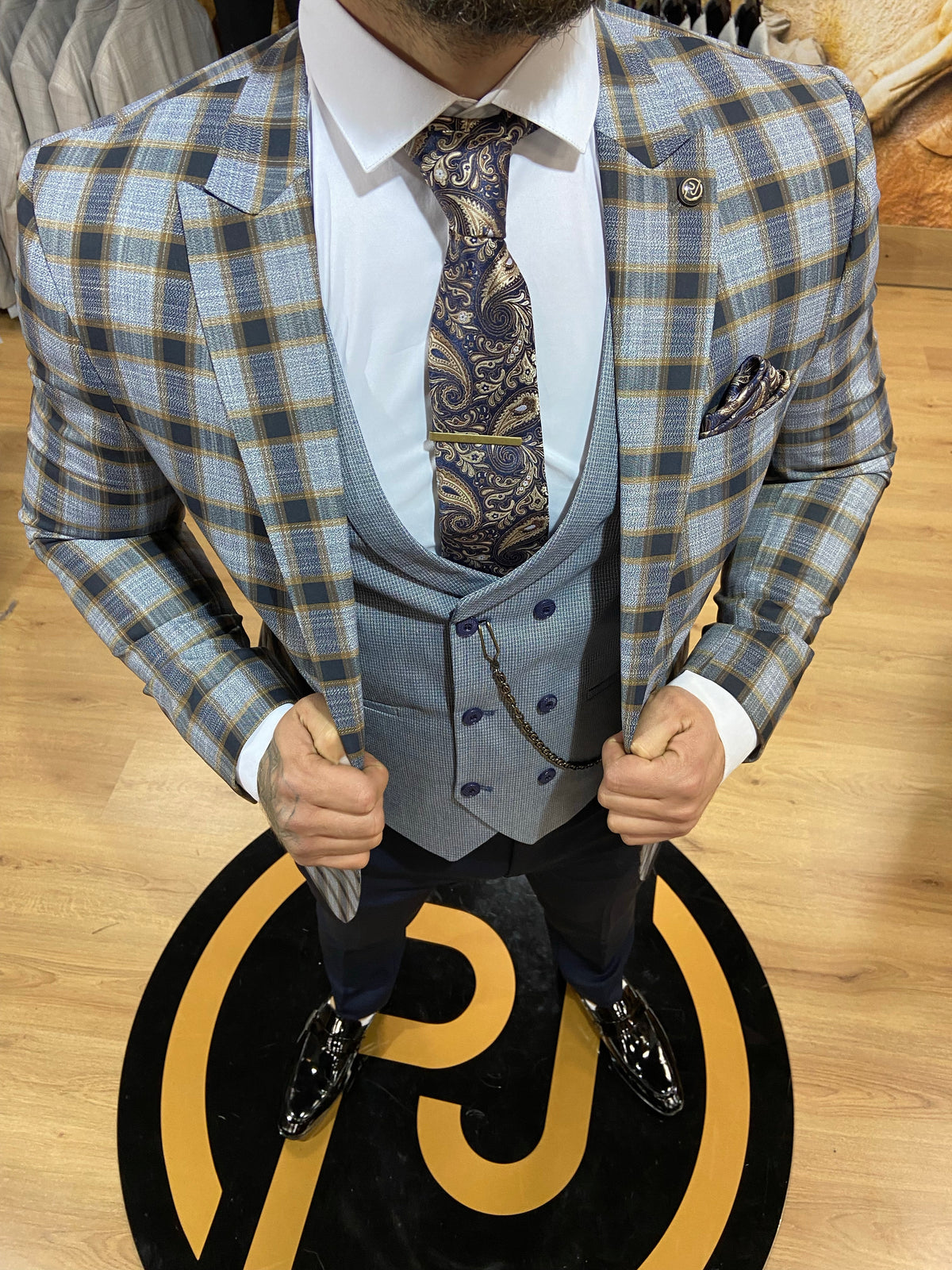 Anton - Navy/Blue 3 Piece Suit