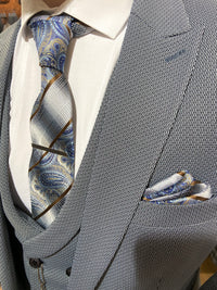 Bruno 1 - Blue 3 Piece Suit