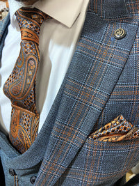 Fury - Navy/Orange 3 Piece Suit