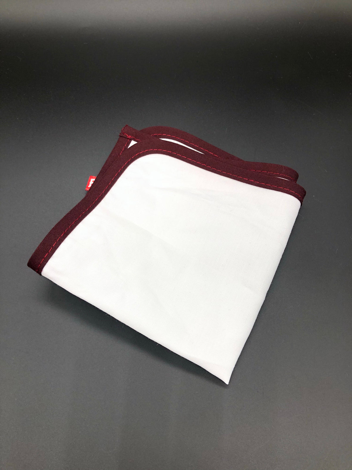 Pocket Square - Burgundy/White