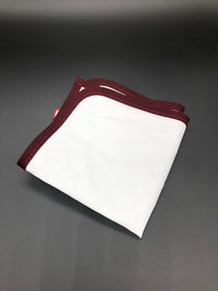 Pocket Square - Burgundy/White
