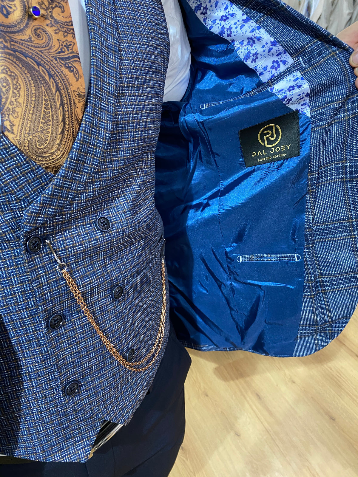 Wilson - Navy/Orange 3 Piece Suit
