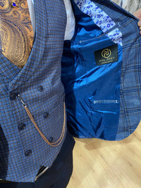 Wilson - Navy/Orange 3 Piece Suit