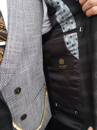 Mario - Black/Grey 3 Piece Suit