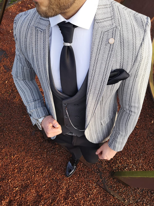 Edgar - Grey 3 Piece Suit