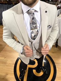 Lucca - Stone 3 Piece Suit