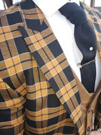 Muzza - Brown/Black 3 Piece Suit