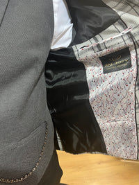Figo - Light Grey/Black 3 Piece Suit