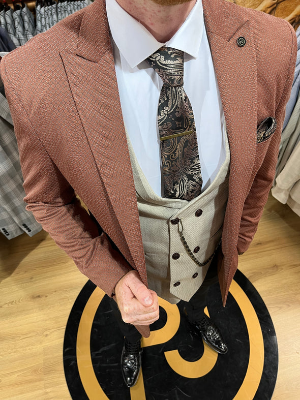 Bergkamp - Terracotta 3 Piece Suit
