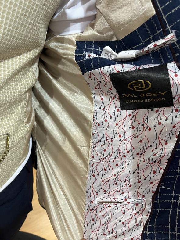 Del Piero - Navy/Cream 3 Piece Suit