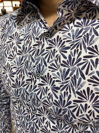 12012 Navy & White L/S Shirt