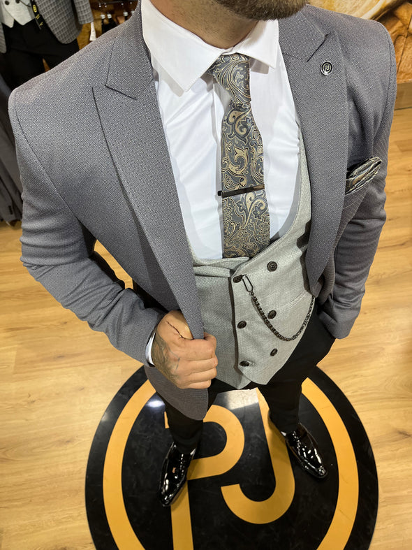 Ramos - Slate Grey 3 Piece Suit
